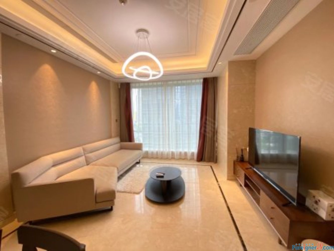 Gorgeous!!!Suzhou Center No. 8 apartment for expats to rent /1 bedroom and 1 bathroom/central AC/close to Suzhou Center shopping mall /Xinghai square/ Xinghu Park /SIP