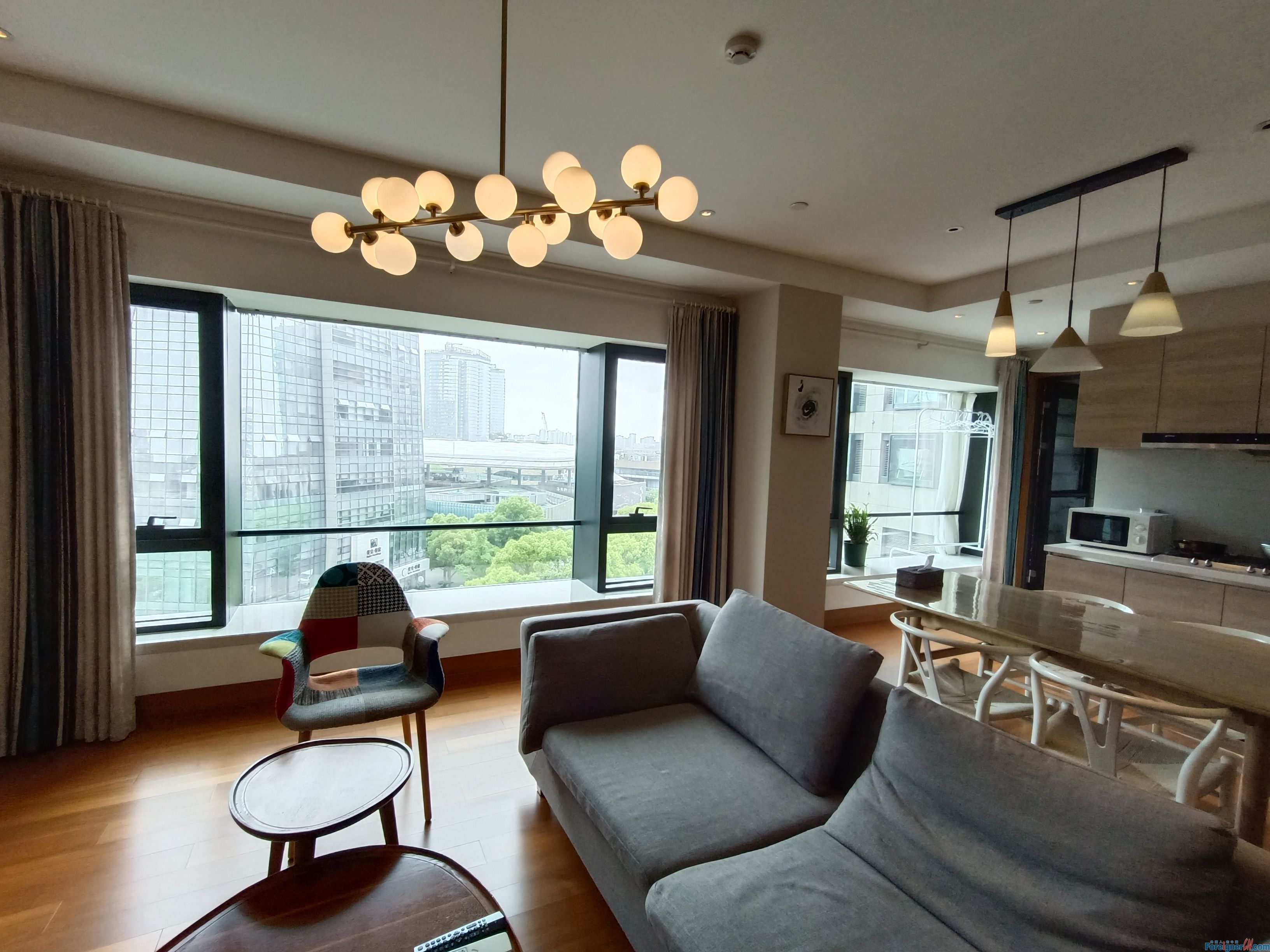  Fabulous!!! Eslite Residence apartment rental in Suzhou/1 bedroom 1 bath /Floor heating and central AC/Time Square,Subway line 1/Jinji Lake/SIP
