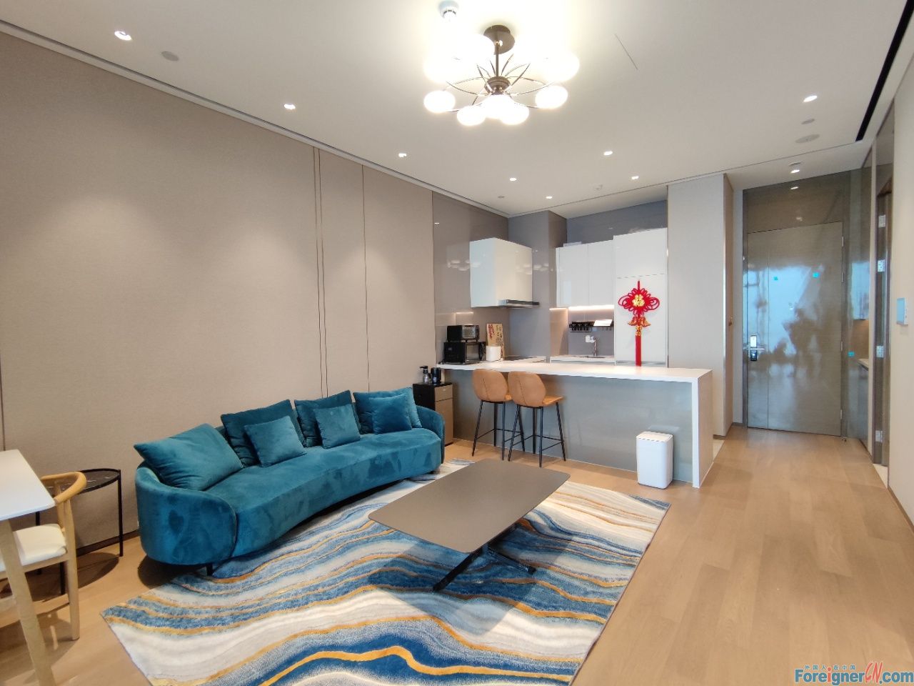 High-End！！IFS Sky Residence Apartment in SIP/1 bedroom and 2 bathrooms/Central AC,Floor heating,bathtub/Modern style/close Jinji Lake,Times Square,Shopping Malls