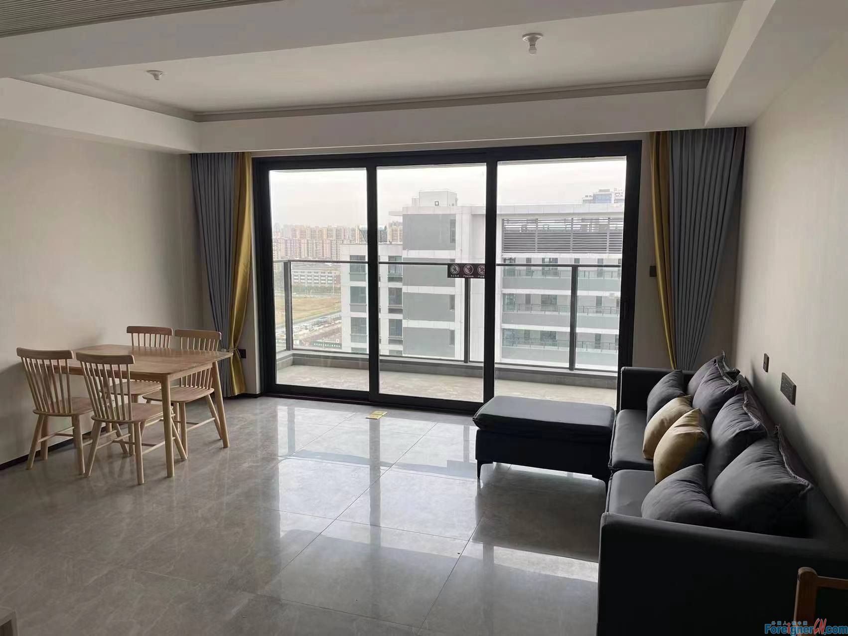 Gorgeous!! 1st time house for rent in XiangCheng/Suzhou /3rooms 2baths/Brand New/Lots of light, New furniture/Suzhou Foreign Language school Xiangcheng Campus/Nearby Mountain Kingston Bilingual School