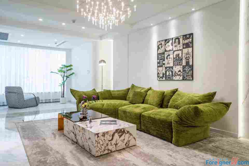 Perfect!! High Floor Suzhou Center Apartment 2 bedrooms/Jinji Lake,SIP /Beautiful lake view /fully furnished,Central AC/bright rooms with French windows