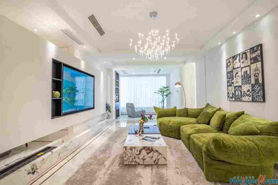 Perfect!! High Floor Suzhou Center Apartment 2 bedrooms/Jinji Lake,SIP /Beautiful lake view /fully furnished,Central AC/bright rooms with French windows 