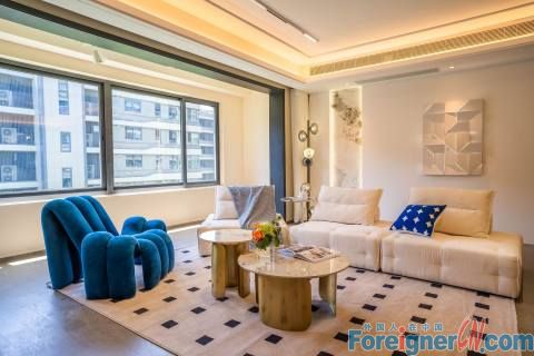 High-end!!Suzhou expats housing/New Park Mansion apartment in Suzhou / High-end apartment for expats /3 rooms/2 baths/Family friendly/ Floor heating /dryer/unique style / Central AC/Open kitchen,Built in Oven/dishwasher/Close to SSIS ,OCAC,Dulwich interna